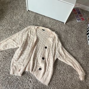 Fuzzy cream very soft sweater